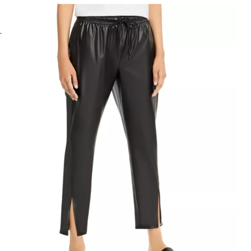 Theory Slit Pants Faux Leather NWT SIZE 2